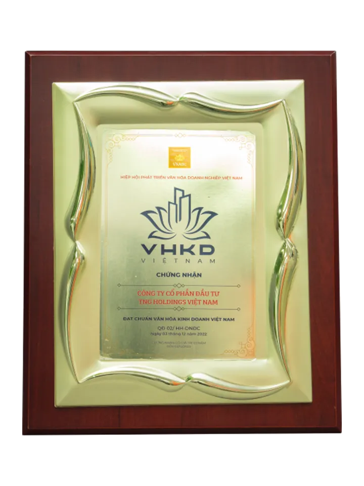 Chứng nhận đạt Chuẩn Văn hoá Kinh doanh Việt Nam 2022